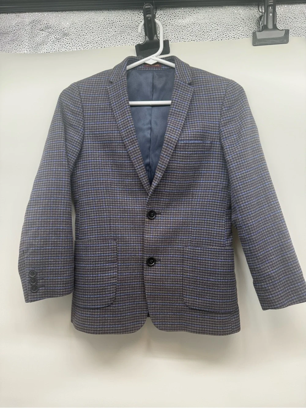 Alfa Perry Slim  Fit Boys Plaid Blazer SZ 10